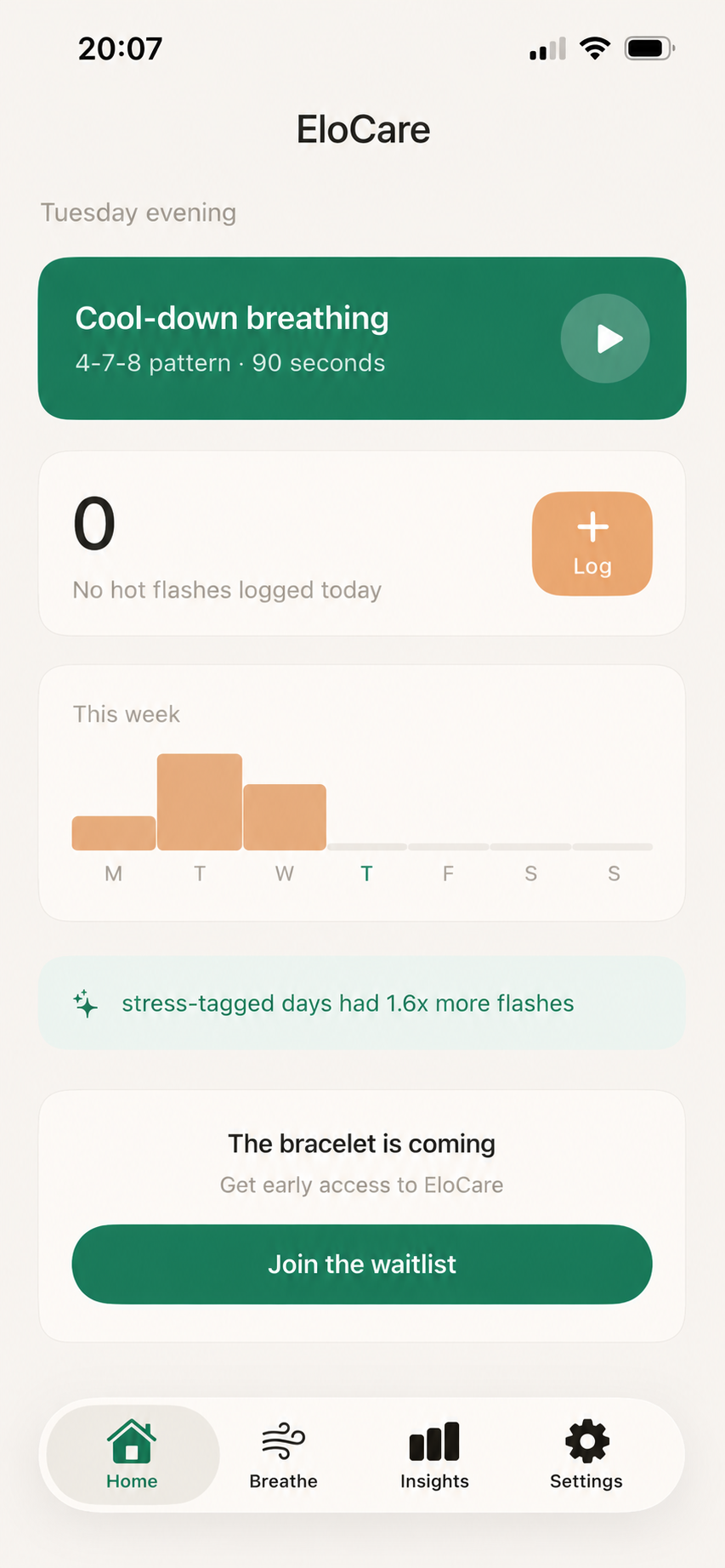 EloCare app home